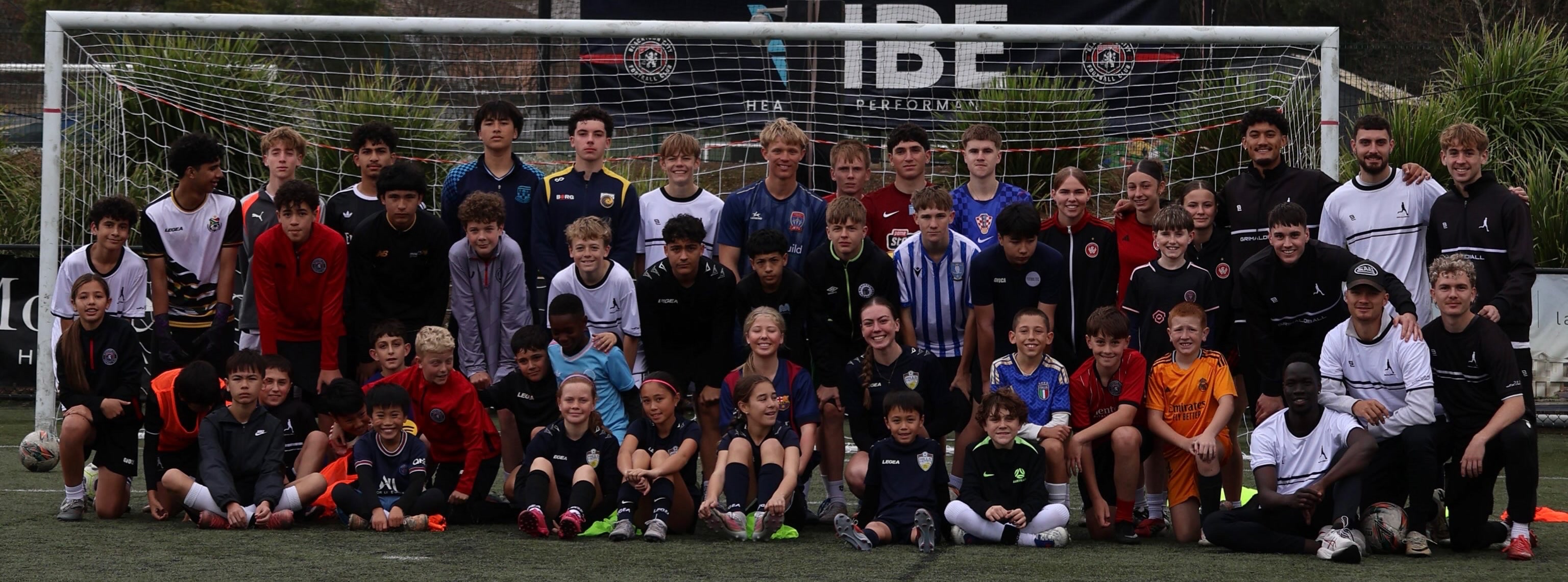The Grimaldiball squad together on the pitch